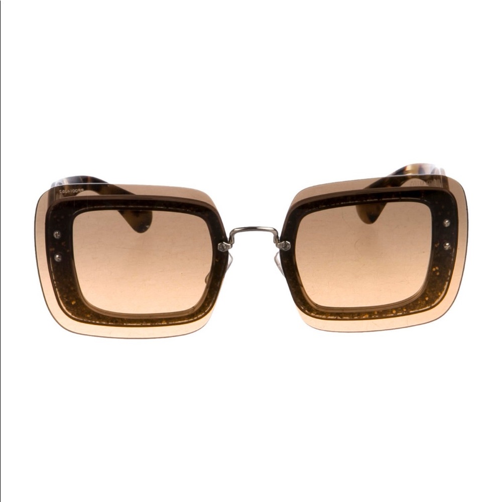 Miu Miu Glitter Gradient Sunglasses